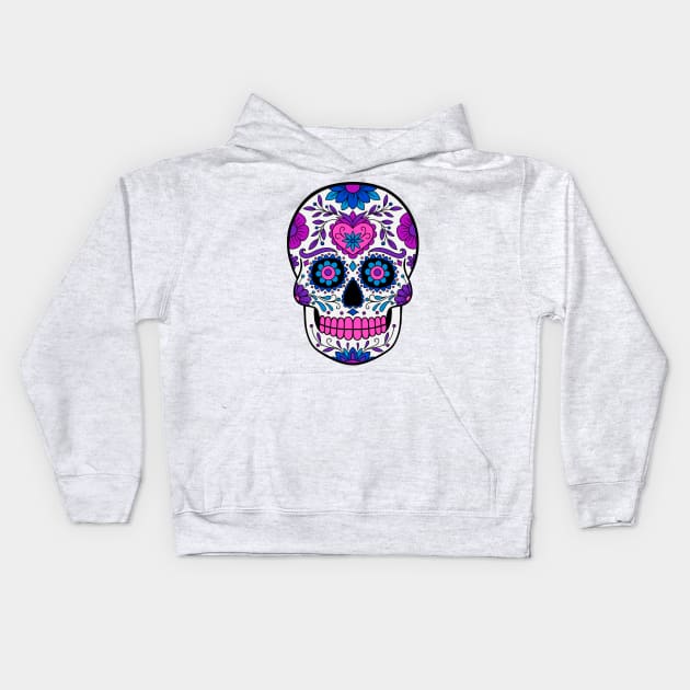 Day of the Dead, Sugar Skull Kids Hoodie by InshynaArt